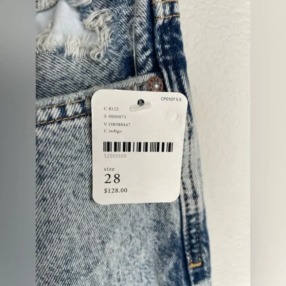 NWT We The Free My Own Lane Jeans Size 28 In Indigo Straight Leg Denim - Picture 6 of 11